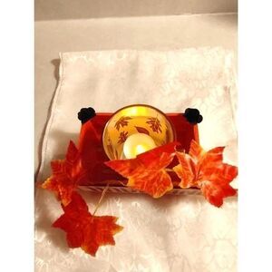HALLOWEEN HAPPY HAUNTING VOTIVE CANDLE HOLDER